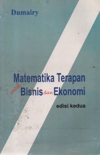 Matematika Terapan Untuk Bisnis Dan Ekonomi