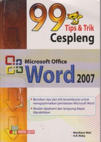Image of 99 Tips Dan Trik Ms Office Word 2007