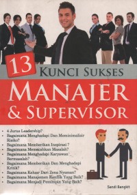 13 Kunci Sukses Manajer & Supervisor