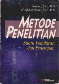 Metode Penelitian : Suatu Pemikiran Dan Penerapan