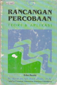 Rancangan Percobaan : Teori & Aplikasi