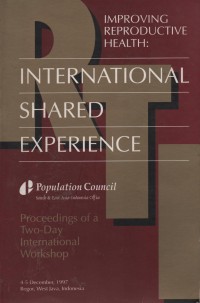 Internastional Shared Experience : Proceedings Of A Two-Day International Workhsop