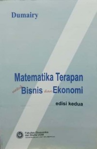 Matematika Terapan Untuk Bisnis Dan Ekonomi