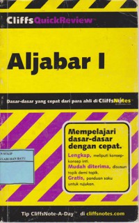 CliffsQuickReviewTM Aljabar I