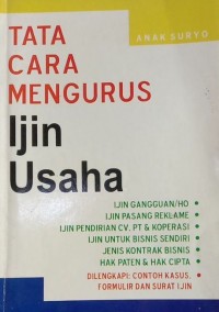 Tata Cara Mengurus Ijin Usaha