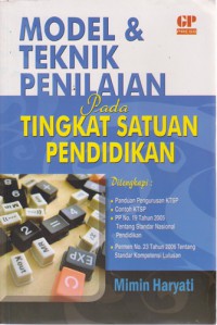 Model Dan Teknik Penilaian Pada Tingkat Satuan Pendidikan