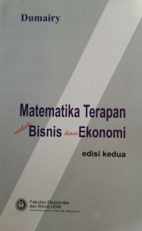 Matematika Terapan Untuk Bisnis Dan Ekonomi