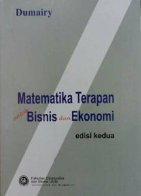 Matematika Terapan Untuk Bisnis Dan Ekonomi