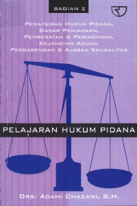 Pelajaran Hukum Pidana 2