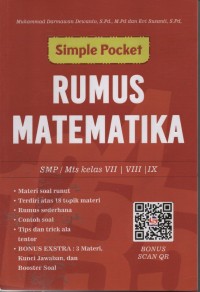 Image of Simple Pocket Rumus Matematika SMP/MTS Kelas VII,VIII, Dan IX
