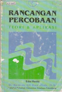 Image of Rancangan Percobaan : Teori & Aplikasi