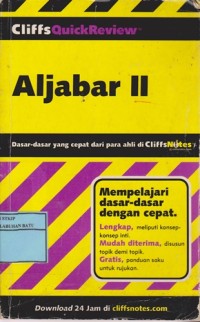 Image of CliffsQuickReviewTM Aljabar II