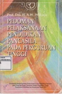 Image of Pedoman Pelaksanaan Pendidikan Pancasila Pada Perguruan Tinggi