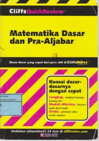 Image of CliffsQuickReviewTM Matematika Dasar Dan Pra -Aljabar