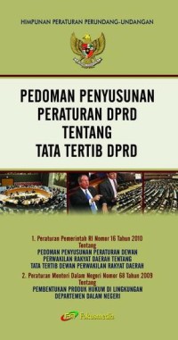 Image of Pedoman Penyusunan Peraturan DPRD Tentang Tata Tertib DPRD