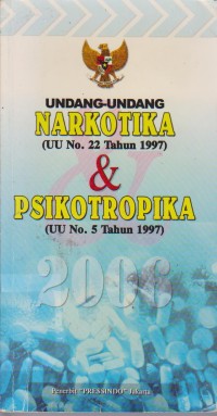 Image of Undang-undang Narkotika (UU No.22 Tahun 1997) & Psikotropika ( UU No. 5 Tahun 1997)