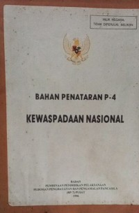 Image of Bahan Penataran P-4 Kewaspadaan Nasional