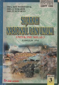 Image of Sejarah Nasional Dan Umum Untuk SMU Kelas 3