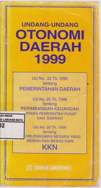 Image of Undang-Undang Otonomi Daerah 1999