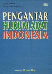 Image of Pengantar Hukum Adat indonesia