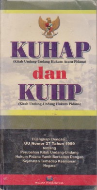 Image of Kuhap (Kitab Undang-Undang Hukum Acara Pidana) Dan Kuhp (Kitab Undang-Undang Hukum Pidana)