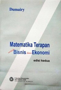 Image of Matematika Terapan Untuk Bisnis Dan Ekonomi