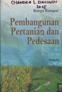 Image of Pembangunan Pertanian Dan Pedesaan : Bunga Rampai