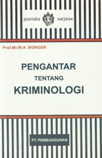 Image of Pengantar Tentang Kriminologi