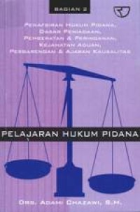 Image of Pelajaran Hukum Pidana 2