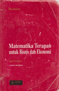 Image of Matematika Terapan Untuk Bisnis Dan Ekonomi